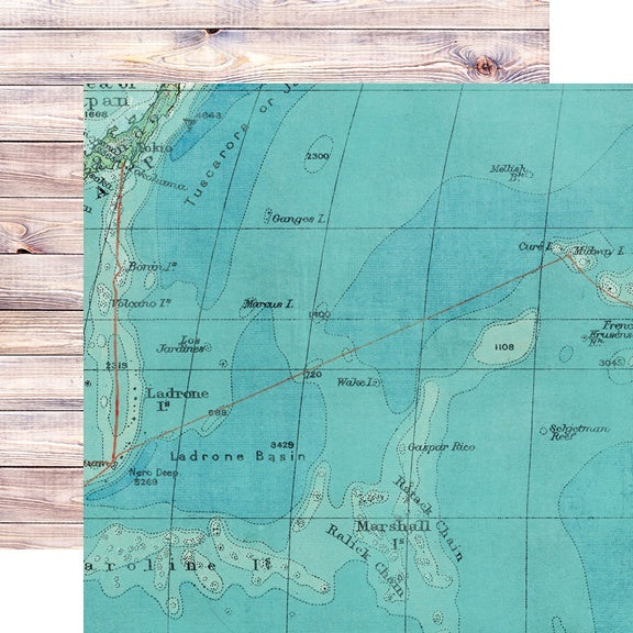 Simple Stories Simple Vintage Coastal Double-Sided Cardstock 12"X12" 25/Pkg - On Island Time