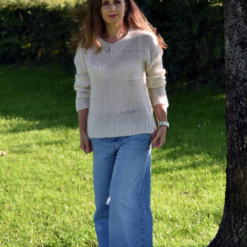 Broken Symmetry V-neck Sweater