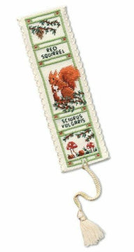Textile Heritage Red Squirrel Bookmark Cross Stitch Kit - 19cm x 5cm