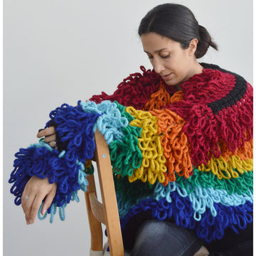 Rainbow Loopy Cardi