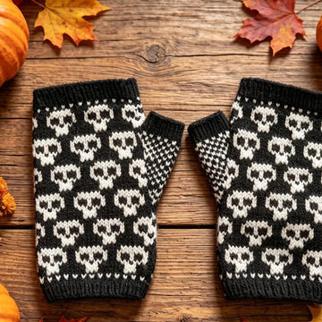 Spooky Halloween Skull Mitts