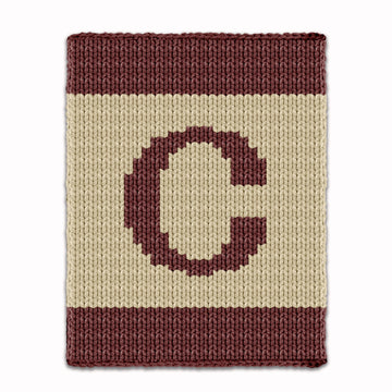 Letter C - Intarsia chart for finger knit blanket
