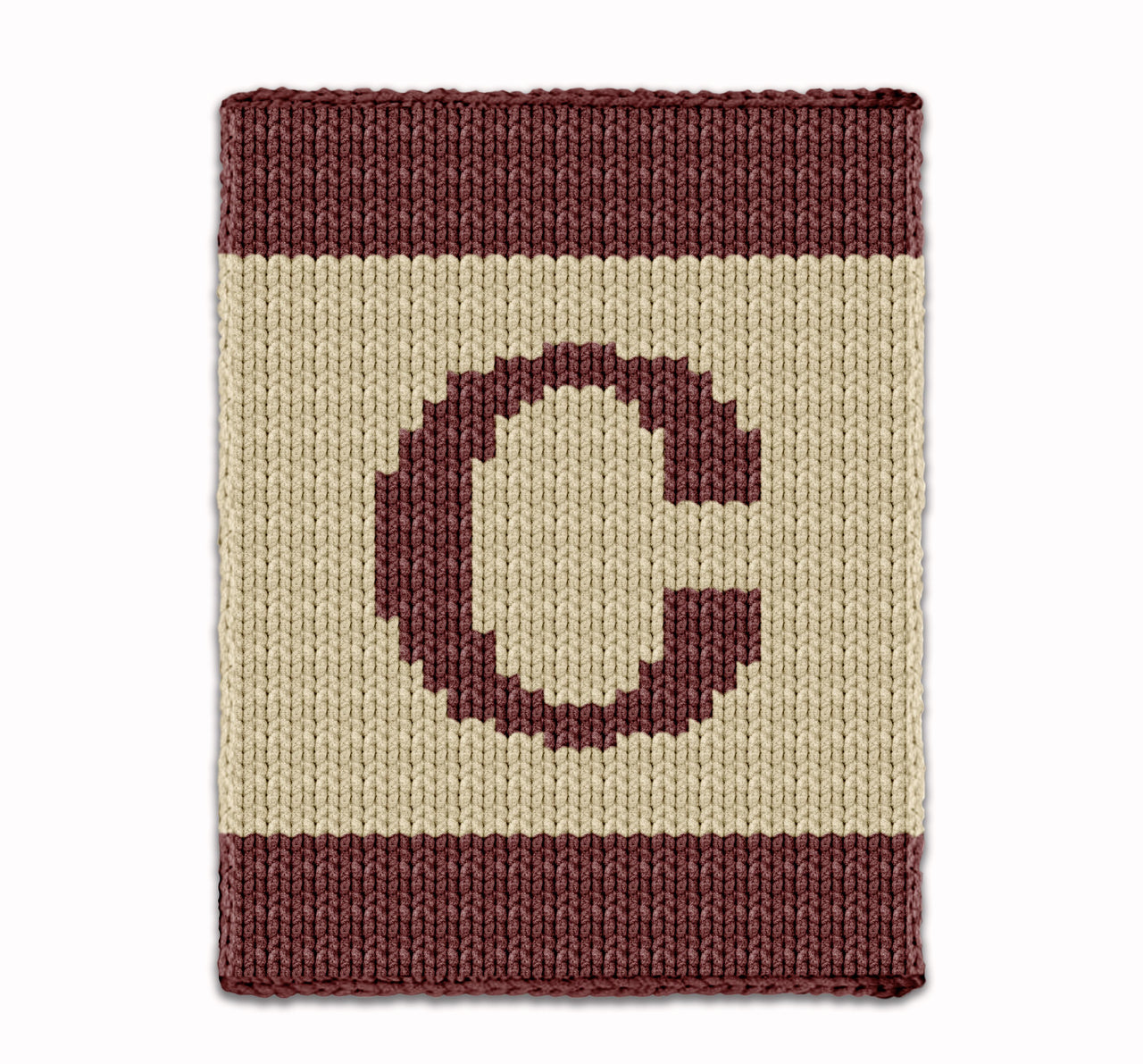 Letter C - Intarsia chart for finger knit blanket