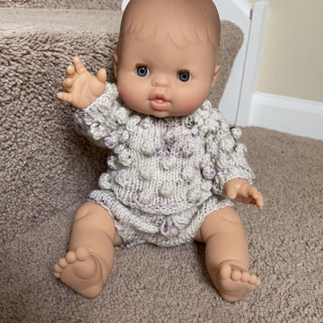 Woodland Popcorn Sweater and Bloomers for Dolls