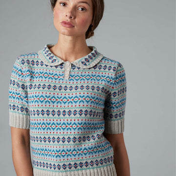 Vera Top - Knitting Pattern For Women in Debbie Bliss Rialto 4 Ply