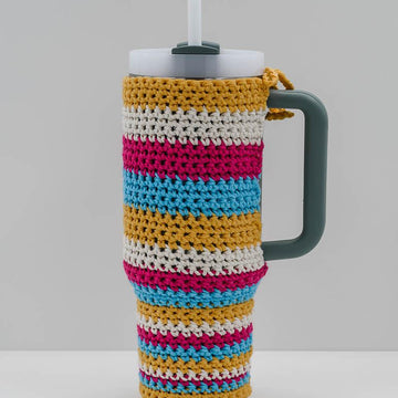 Striped Crochet Stanley Cup Cover