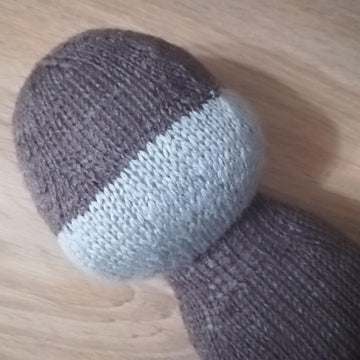 Big Wolf Toy Knitting pattern, knit DIY plush wolf for the tale of the 3 pigs