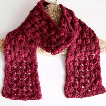 Berry Briar Knit Lace Scarf