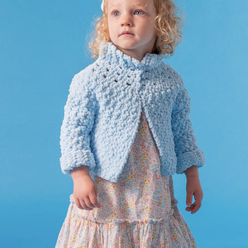 Cutie Cardigan - Free Crochet Pattern For Kids in Paintbox Yarns Chenille by Paintbox Yarns