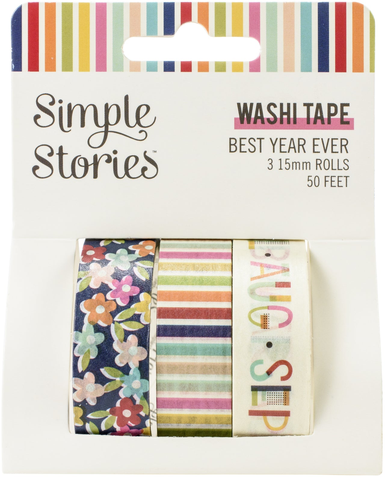 Simple Stories Best Year Ever Washi Tape 3/Pkg - 619663