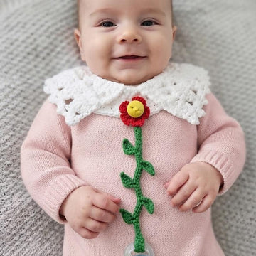 Flower Pacifier Holder Collar