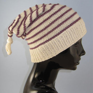 Stripe Topknot Pixie Hat