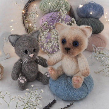 Knitted Kitten, In the round Pattern