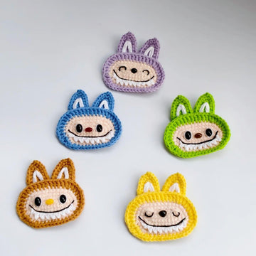Labubu Crochet Pattern Free,Labubu Hair Clip Free Crochet Pattern,Crochet Labubu Pattern