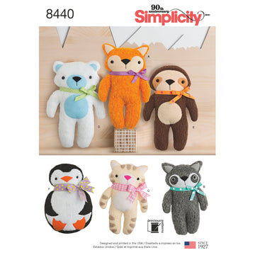 Simplicity Stuffed Craft 8440 - Paper Pattern, Size OS (ONE SIZE)