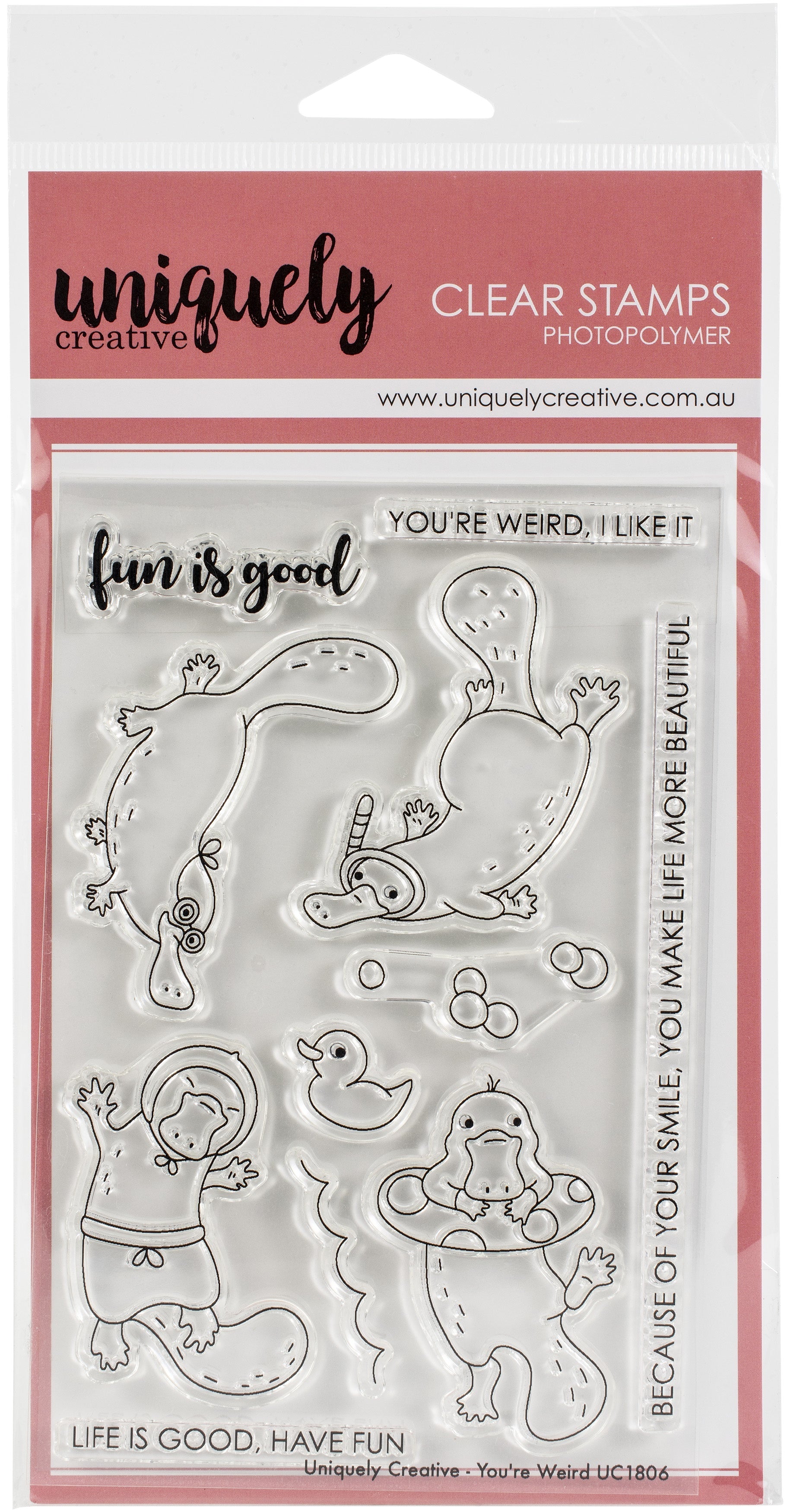 Uniquely Creative Clear Stamps - You're Weird