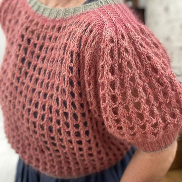 Eyelet Saddle Shoulder Sweater