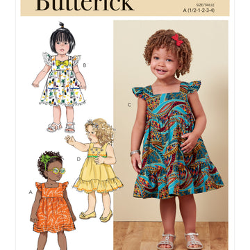 Butterick Toddlers' Dress B6885 - Paper Pattern, Size 1/2-1-2-3-4