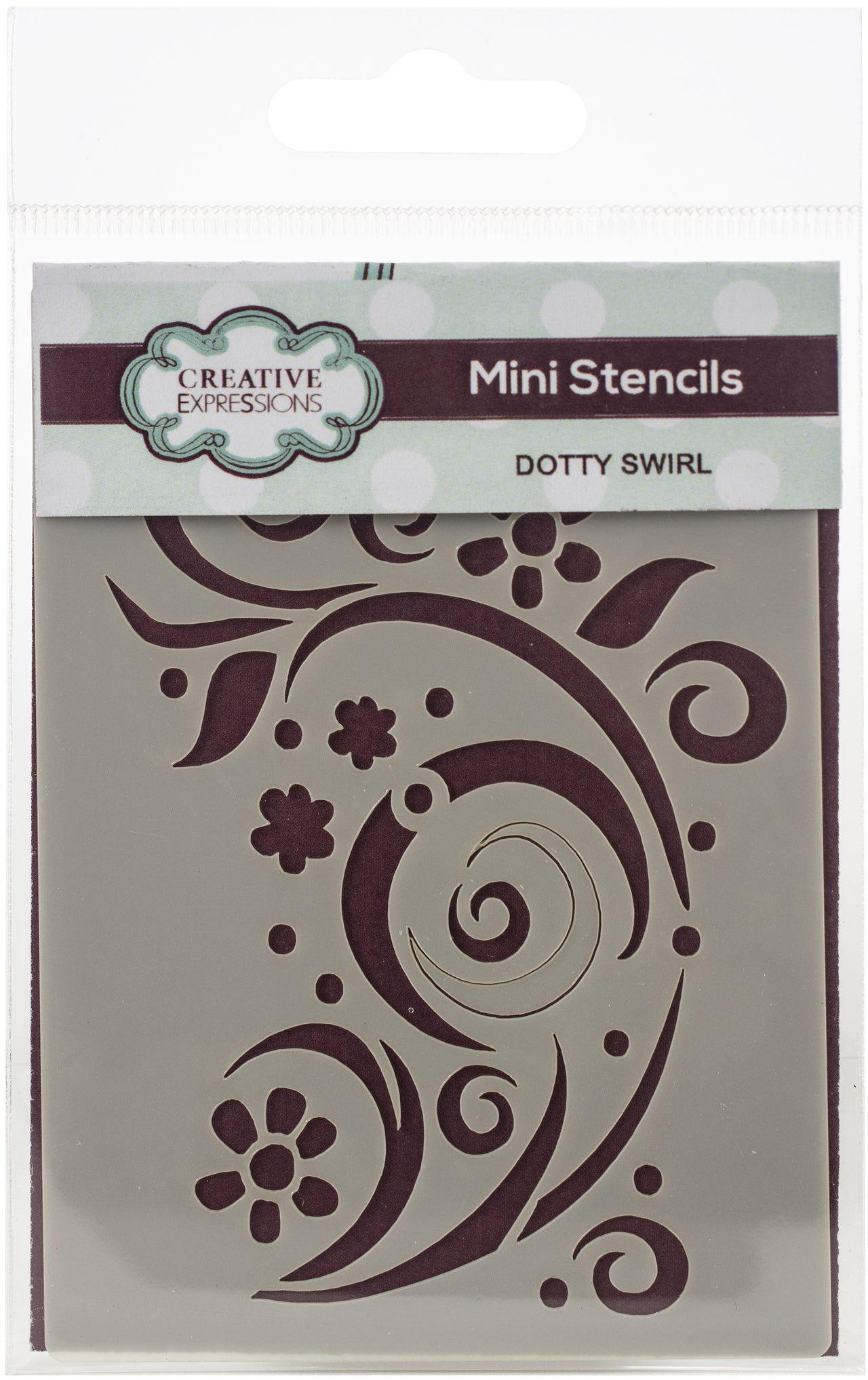 Creative Expressions Mini Stencil - Dotty Swirl