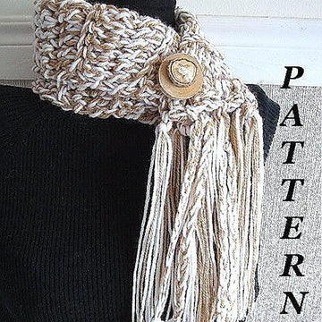202, JUMBO STYLE FRINGED CROCHET COWL