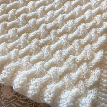 Wicker Basket-Weave Baby Blanket