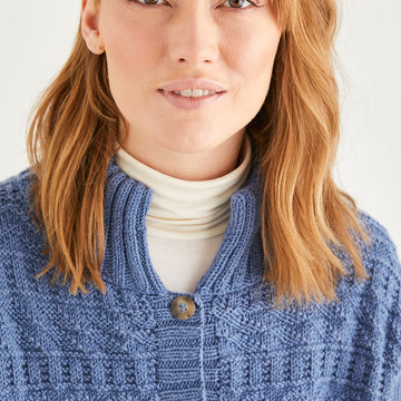 High Neck Cardigan in Sirdar Cashmere Merino Silk DK - CSCMS10210 - Downloadable PDF