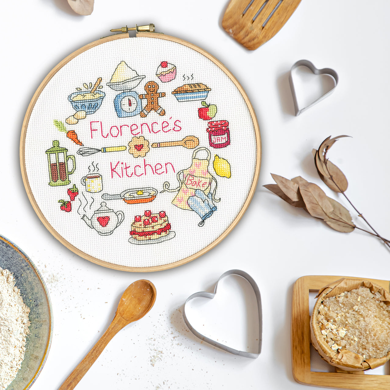 Bothy Threads My Kitchen Cross Stitch Kit - 17.5cm circle