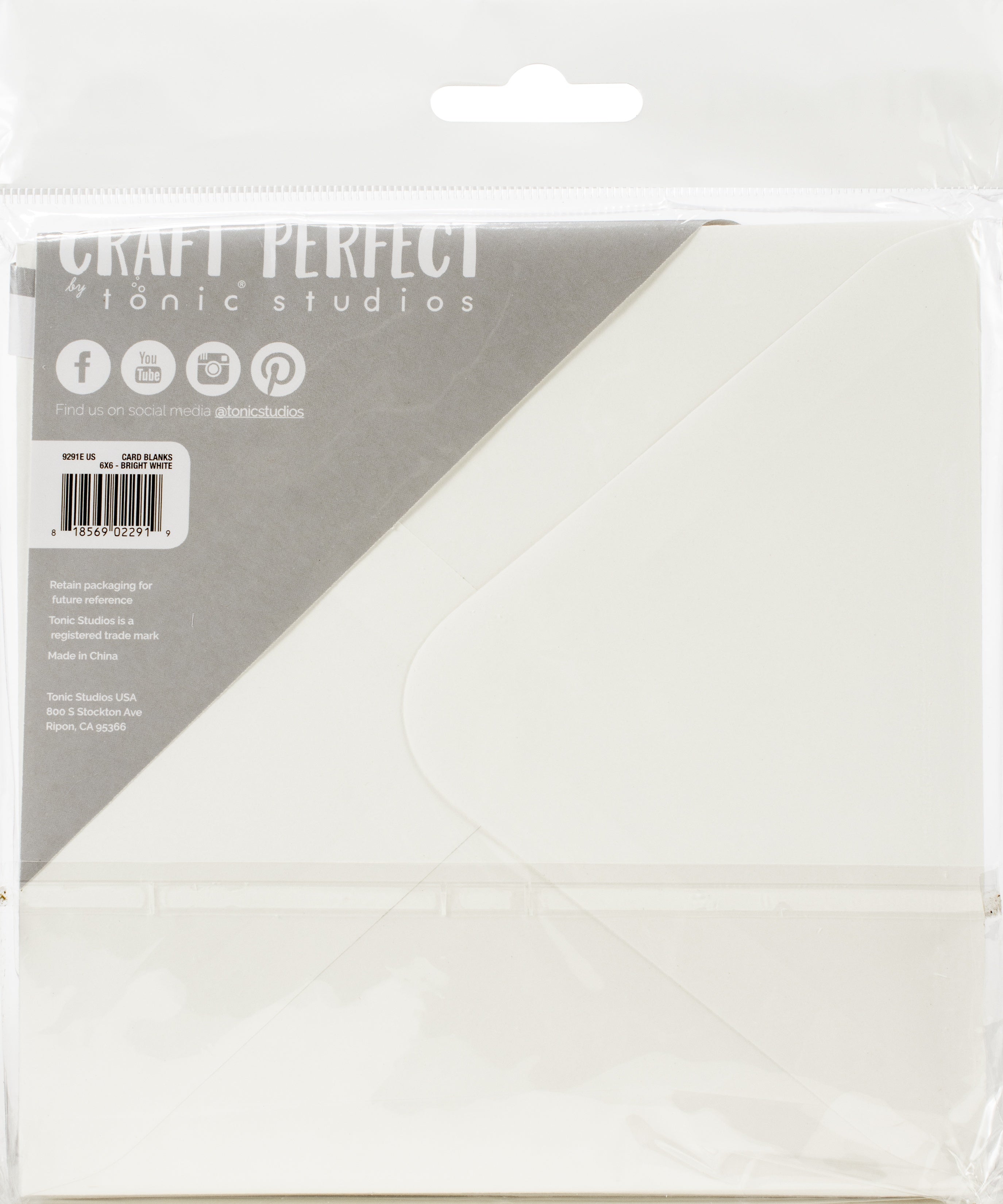 Tonic Studios Craft Perfect Card Blanks 6"X6" - Bright White