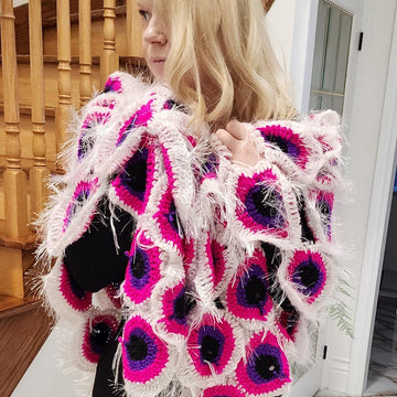 Pink Peacock Shawl