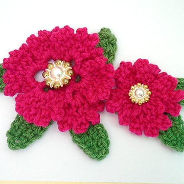 CF07 RUFFLED FLOWER AND LEAF