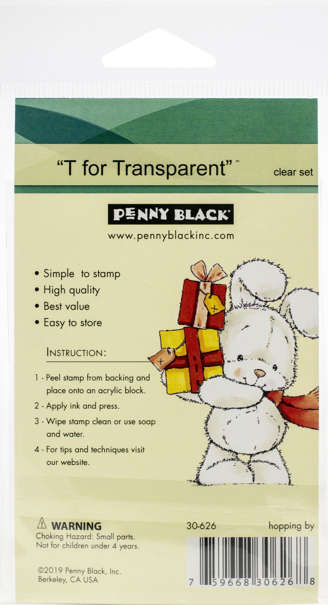 Penny Black Clear Stamps - Hopping By 3"X4"