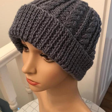 Easy Cable Beanie Hat Ladies Mens Unisex
