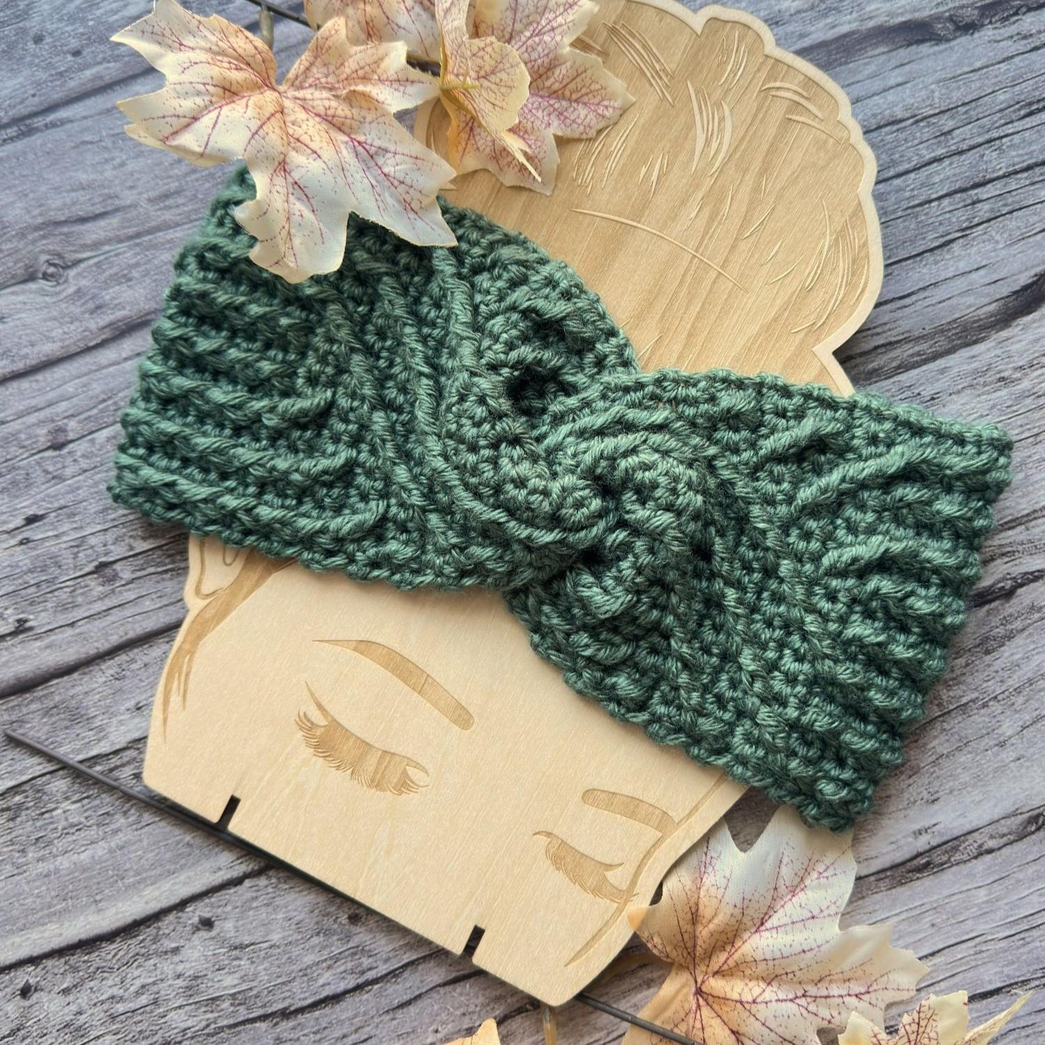 Spiral Aran Cable Headband