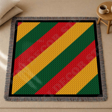 Rasta Bordered Blanket Jamaica Lapghan Afro Style Graphghan C2C CROCHET PATTERN
