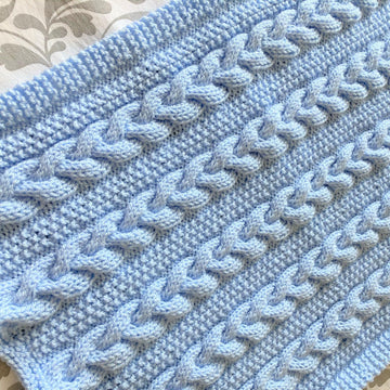 Braided Cable Baby Blanket