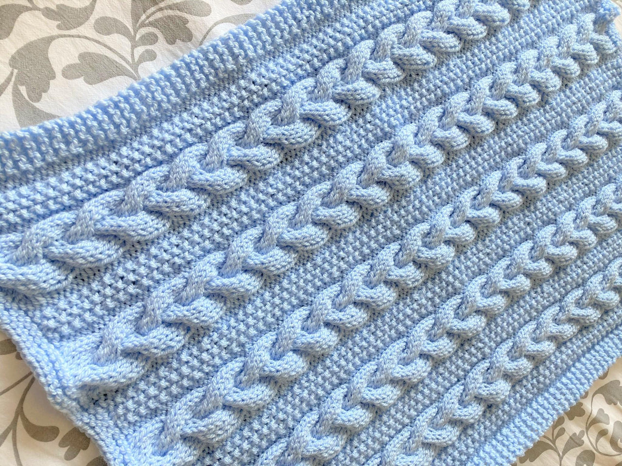 Braided Cable Baby Blanket