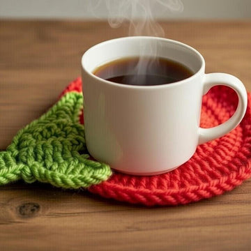 Crochet Tulip Flower Coaster Pattern | PDF + Video Tutorial