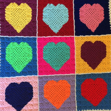 The Patchwork Heart Crochet Blanket