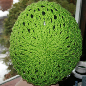 Winter Lace Slouchy Beret
