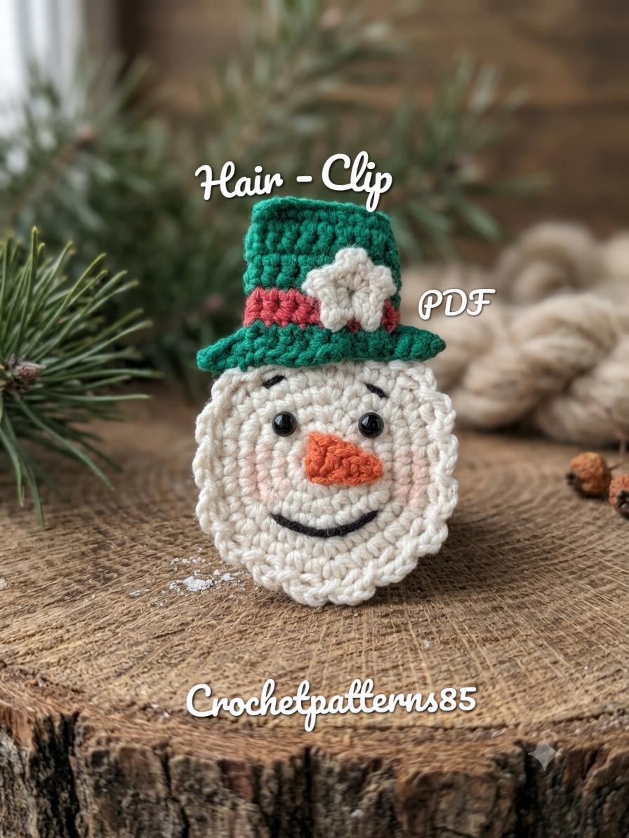 Snowman Hair Clip English_US
