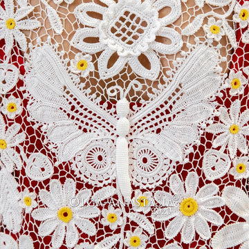 Lace cardigan with butterflies