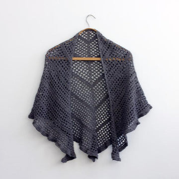Simple Triangle Crocheted Shawl