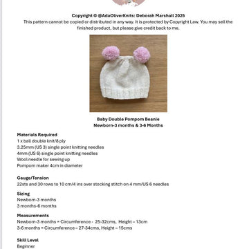 Baby Pompom Beanie