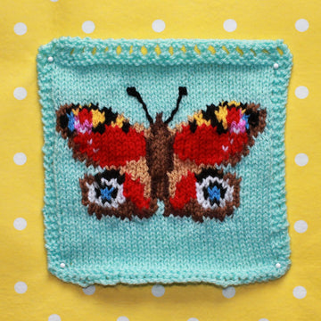 British Butterflies Intarsia Squares