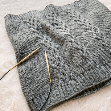 Celtic 4-strand Braided Cable | Hana Cowl Scarf