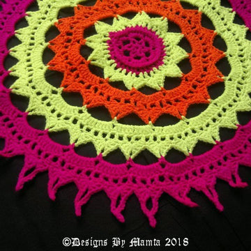 Sun Mandala Crochet Doily Pattern For Home Decor