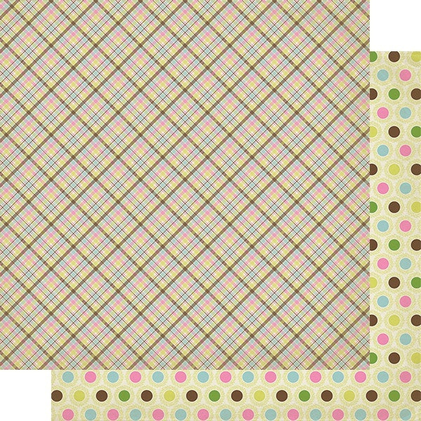 Authentique Paper Cottontail Double-Sided Cardstock 12"X12" 18/Pkg - #6 Spring Plaid