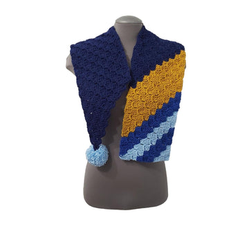 Blue Gold Scarf C2C