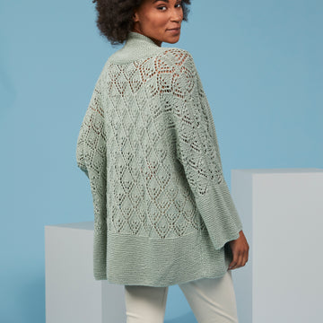 Woodland Cardigan - Knitting Pattern for Women in Tahki Yarns Tiburon by Tahki Yarns