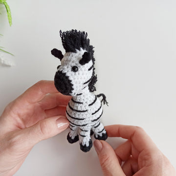 Zebra crochet pattern, mini amigurumi animals